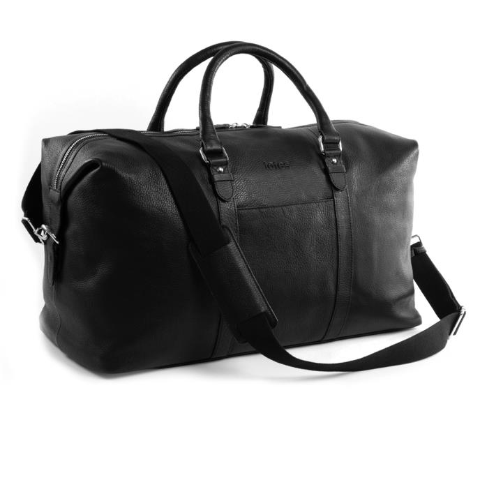 totes® Genuine Leather Weekender Bag Black Extra Image 2